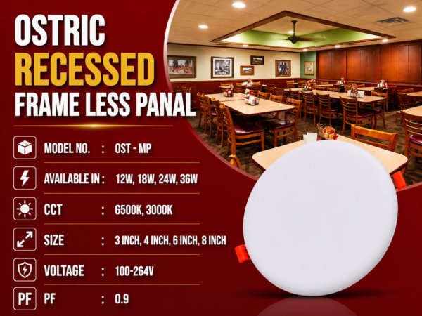 Frameless LED Panel Light Pakistan
